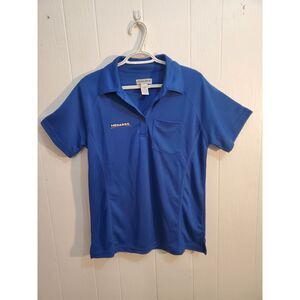 Menards Women’s Ladies Large Blue Short Sleeve Shirt Polo Workwear